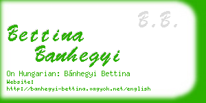 bettina banhegyi business card
