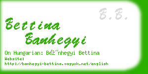 bettina banhegyi business card